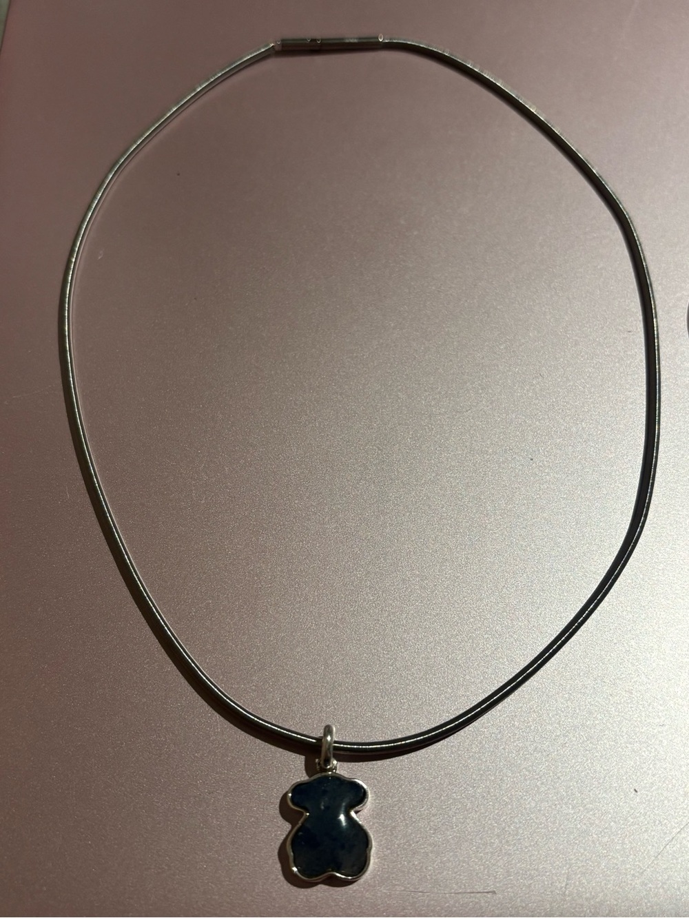Dark Blue Tous Pendant Necklace for Women